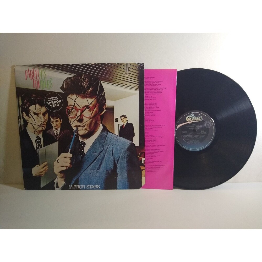 The Fabulous Poodles - Mirror Stars LP Record 1978 Epic New Wave 33 RPM Hype